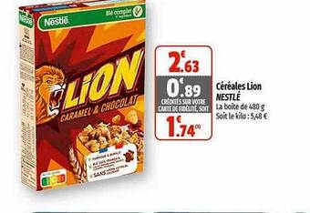 Coccinelle Supermarché Céréales lion nestlé offre