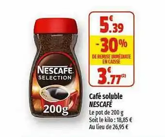 Café soluble nescafé