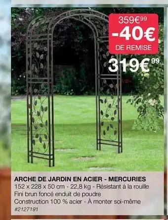 Costco Arche de jardin en acier - mercuries offre