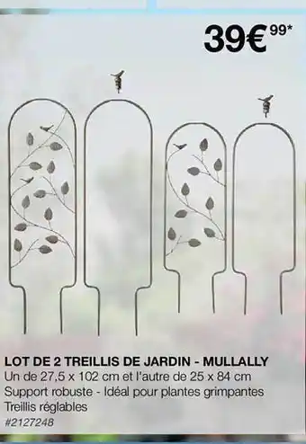 Costco Lot de 2 treillis de jardin - mullally offre