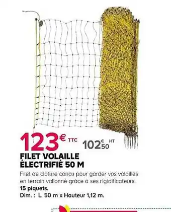 Kiriel Filet volaille électrifié 50 m offre