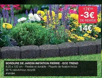 Bordure de jardin imitation pierre - eco trend