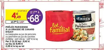 Intermarché Hyper Poêlée parisienne à la graisse de canard d'aucy offre