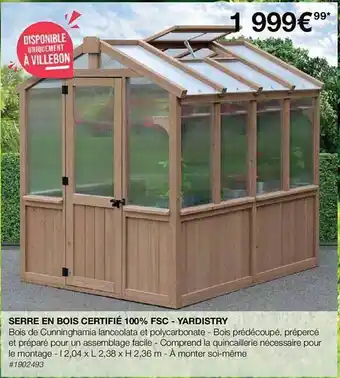 Serre en bois certifié 100% fsc - yardistry
