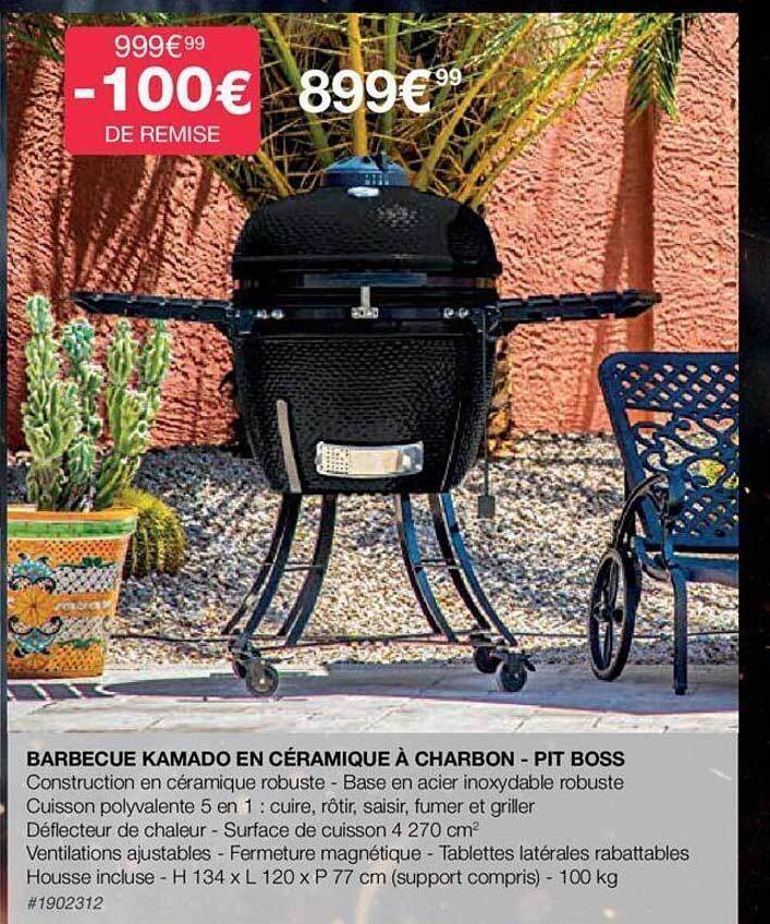 Promo Barbecue kamado en céramique à charbon pit boss chez Costco