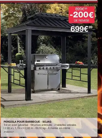Pergola pour barbecue - sojag