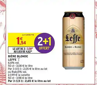 Intermarché Hyper Bière blonde leffe offre