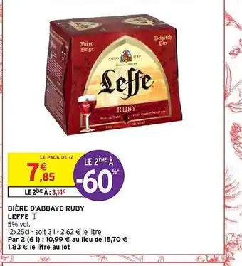 Intermarché Hyper Bière d'abbaye ruby leffe offre