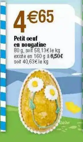 Migros Petit œuf en nougatine offre