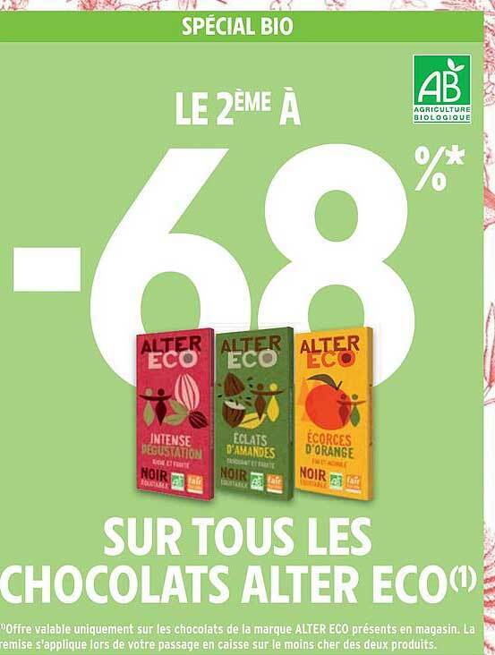 Promo Les chocolats alter éco chez Intermarché Hyper