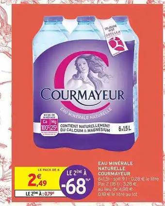 Intermarché Hyper Eau minérale naturelle courmayeur offre