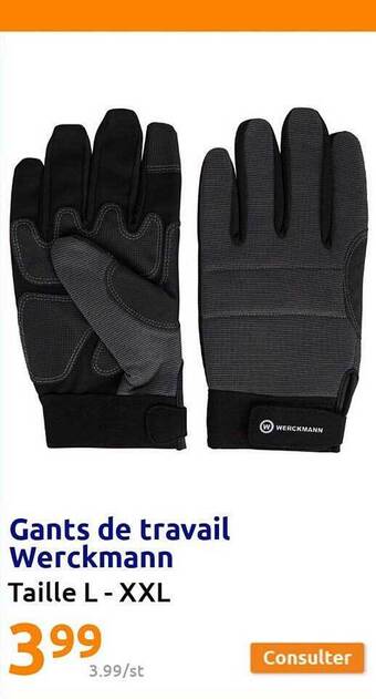 Action Gants de travail werckmann offre
