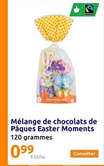 Action Mélange de chocolats de pâques easter moments offre