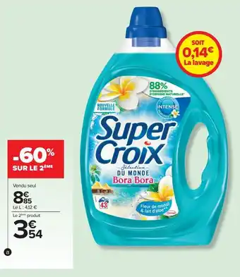 Carrefour Lessive liquide super croix offre