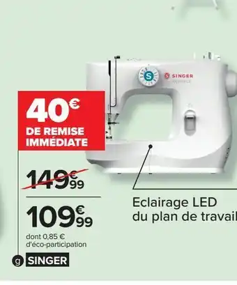 Carrefour Machine à coudre singer offre