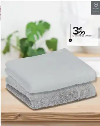 Carrefour Linge de toilette prem majesty offre