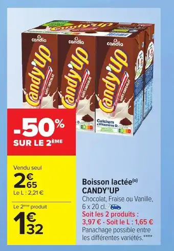 Carrefour Market Boisson lactée CANDY'UP offre