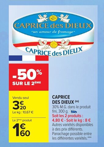 Carrefour Market Caprice des dieux offre