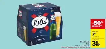 Carrefour Market Bière blonde 1664 offre