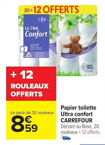 Papier toilette ultra confort CARREFOUR