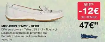 Mocassin femme - geox
