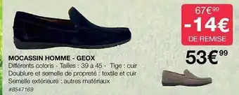 Costco Mocassin homme - geox offre