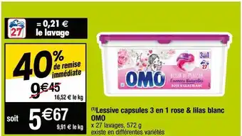 Lessive en capsules omo