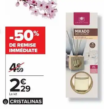 Carrefour Désodorisant diffuseur capillaire cristalinas offre