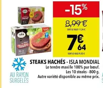 Steaks haches isla mondial
