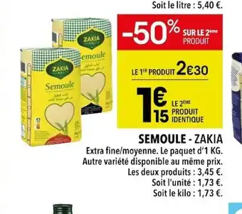 Supeco Semoule zakia offre