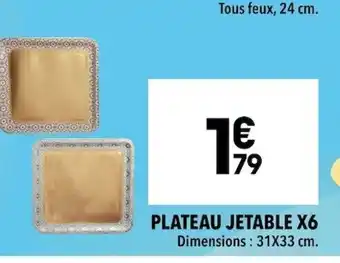 Plateau jetable x6