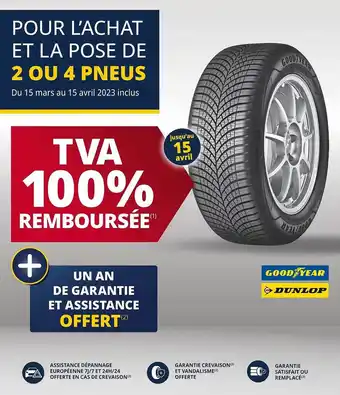 Vulco L'achat et la pose de 2 ou 4 pneus offre