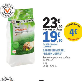 E.Leclerc Jardi Gazon universel beaux jours offre