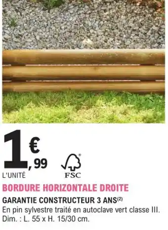 E.Leclerc Jardi Bordure Horizontale droite offre