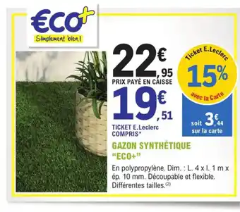 E.Leclerc Jardi Gazon synthétique eco+ offre
