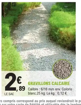 E.Leclerc Jardi Gravillons calcaire offre
