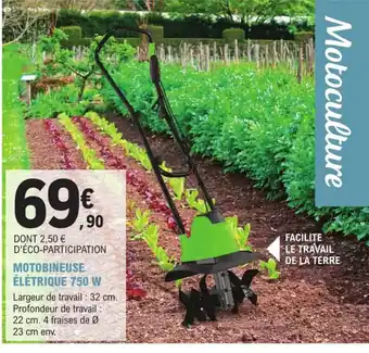 E.Leclerc Jardi Motobineuse electrique 750w offre