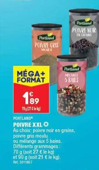 ALDI Poivre xxl portland offre