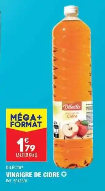 ALDI Vinaigre de cidre dilecta offre