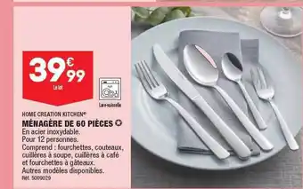 ALDI Ménagère de 60 pièces home création kitchen offre