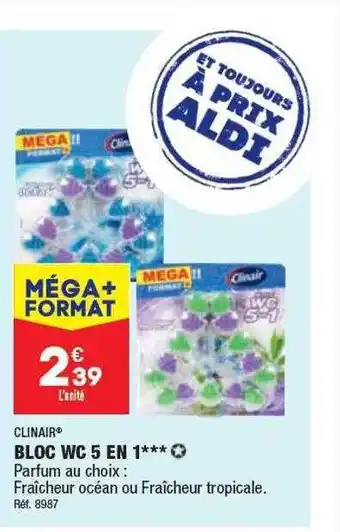 ALDI Bloc wc 5 en 1 clinair offre