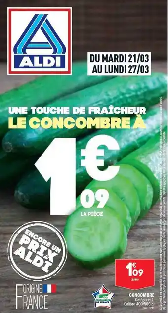 ALDI Concombre offre