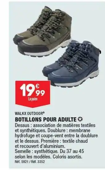 ALDI Bottillons pour adulte walkx outdoor offre