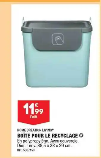 ALDI Boîte pour le recyclage home création living offre