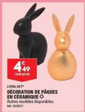 ALDI Décoration de pâques en céramique living art offre