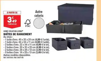 ALDI Boîtes de rangement home création living offre