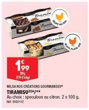 ALDI Tiramisu milsa nos créations gourmandes offre