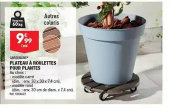 ALDI Plateau à roulettes pour plantes gardenline offre