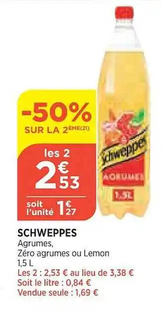 Bi1 Schweppes offre