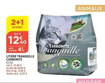 Bi1 Litière tranquille carbonite offre